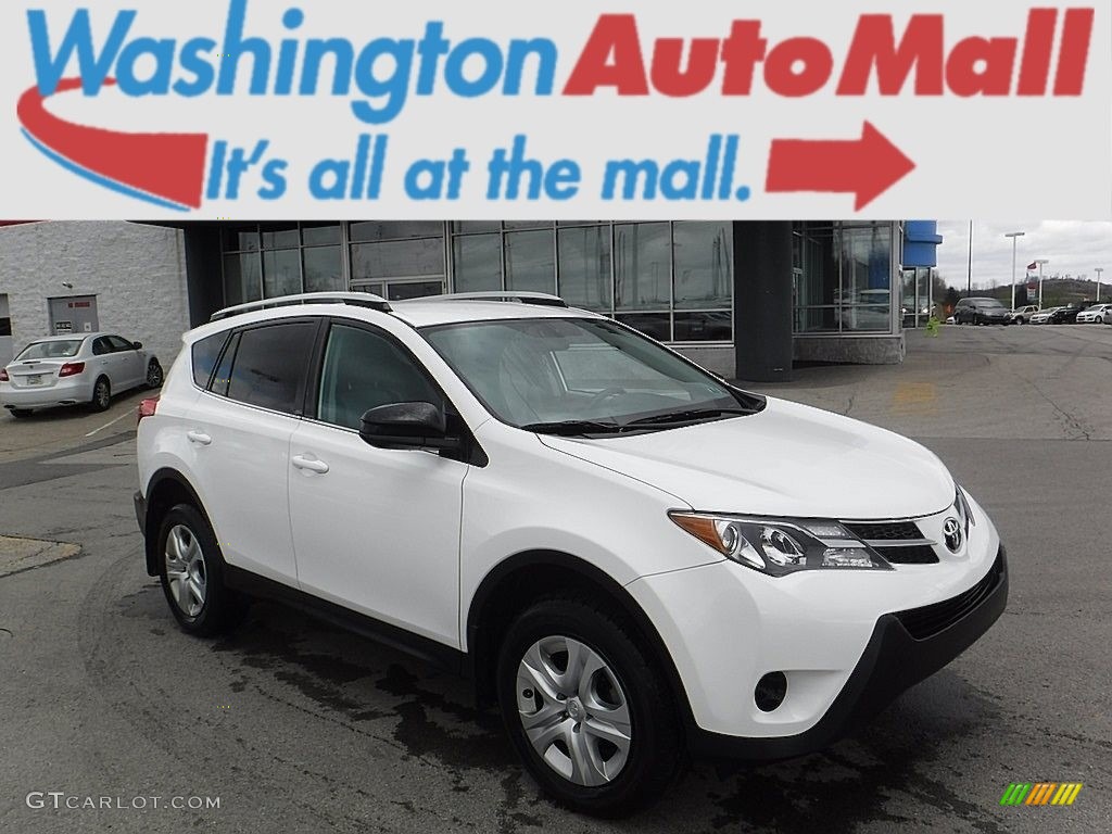 2013 RAV4 LE AWD - Super White / Ash photo #1