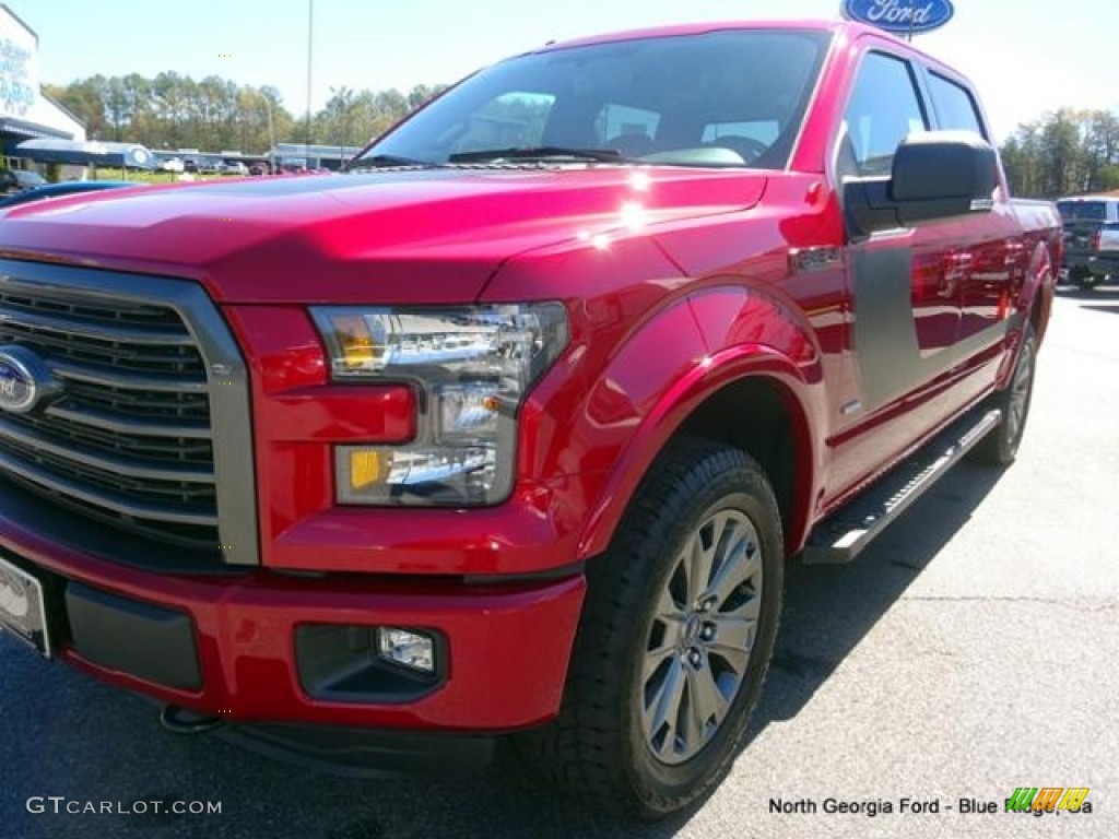 2016 F150 XLT SuperCrew 4x4 - Ruby Red / Black photo #34