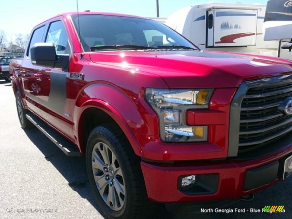 2016 F150 XLT SuperCrew 4x4 - Ruby Red / Black photo #35