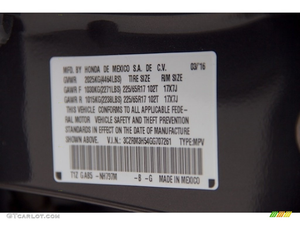 2016 CR-V EX - Modern Steel Metallic / Gray photo #19