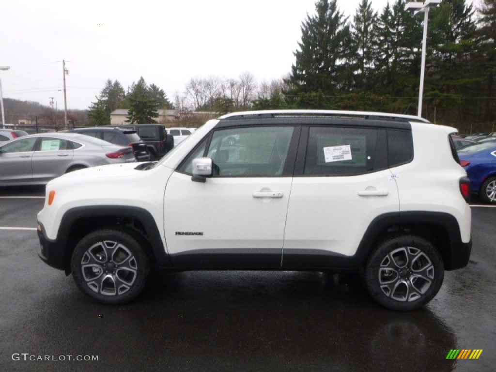 2016 Renegade Limited 4x4 - Alpine White / Bark Brown/Ski Grey photo #3