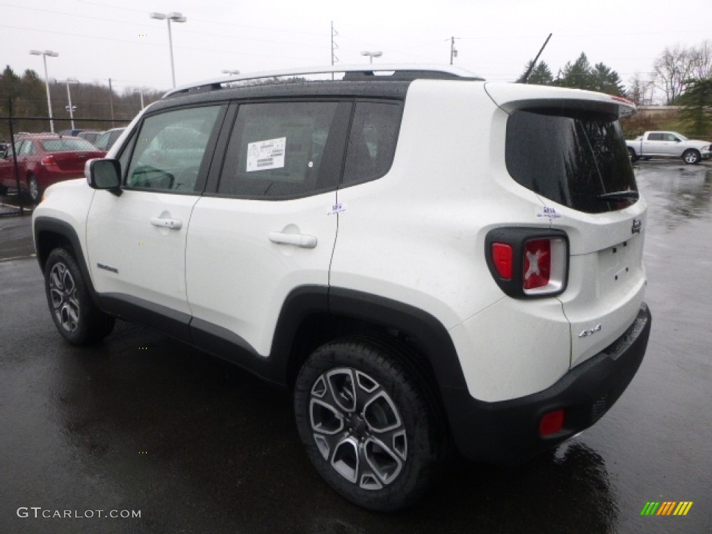 2016 Renegade Limited 4x4 - Alpine White / Bark Brown/Ski Grey photo #4