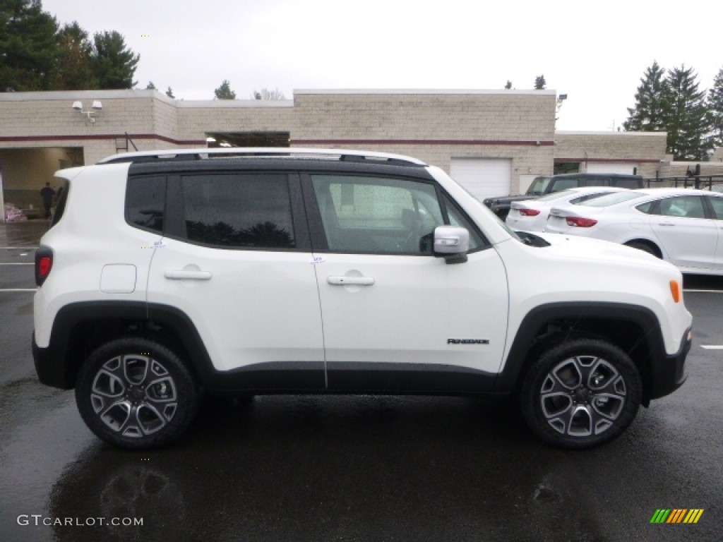 2016 Renegade Limited 4x4 - Alpine White / Bark Brown/Ski Grey photo #7