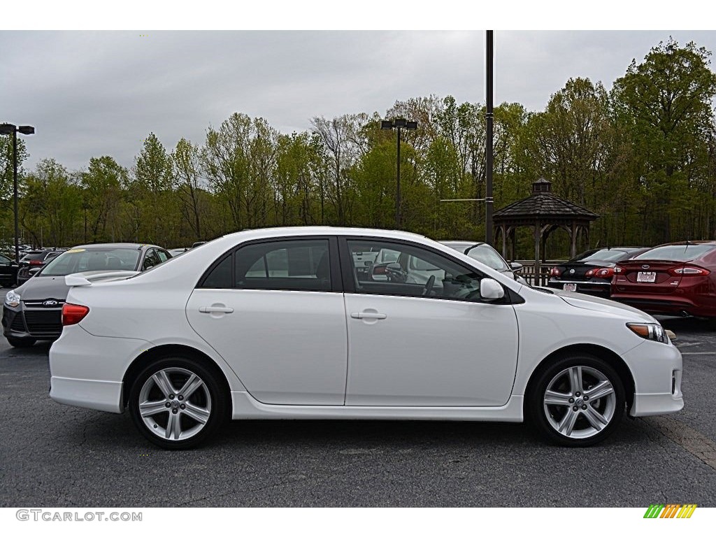 2013 Corolla S - Super White / Dark Charcoal photo #2