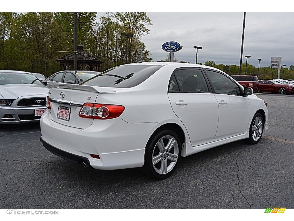 2013 Corolla S - Super White / Dark Charcoal photo #3