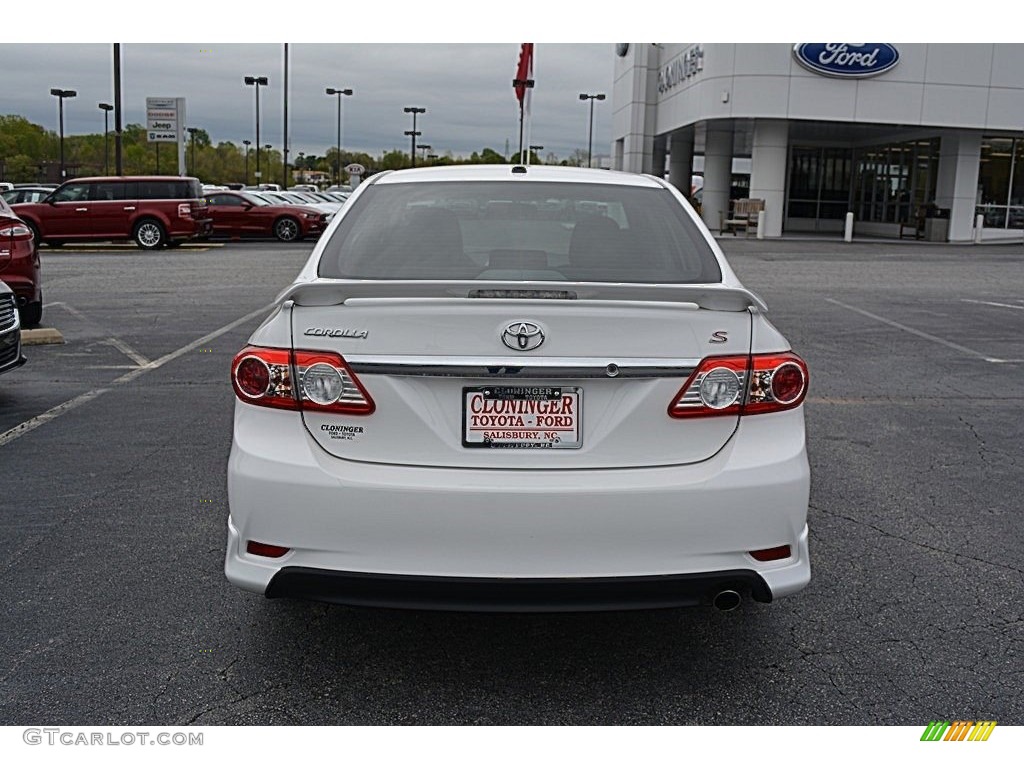 2013 Corolla S - Super White / Dark Charcoal photo #4