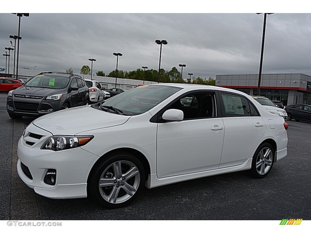 2013 Corolla S - Super White / Dark Charcoal photo #7