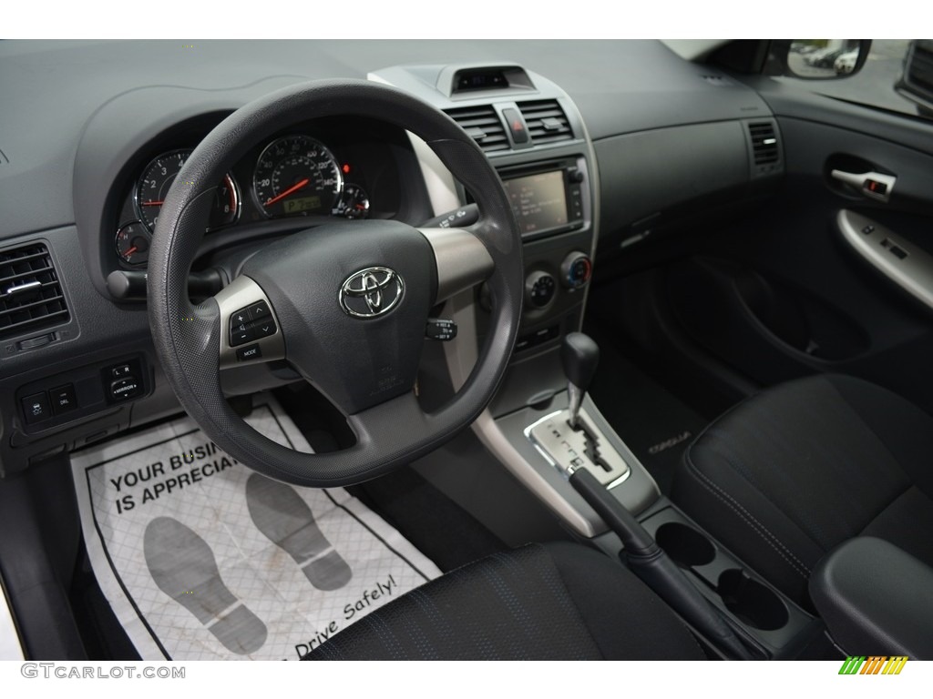 2013 Corolla S - Super White / Dark Charcoal photo #11