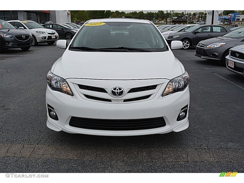 2013 Corolla S - Super White / Dark Charcoal photo #26