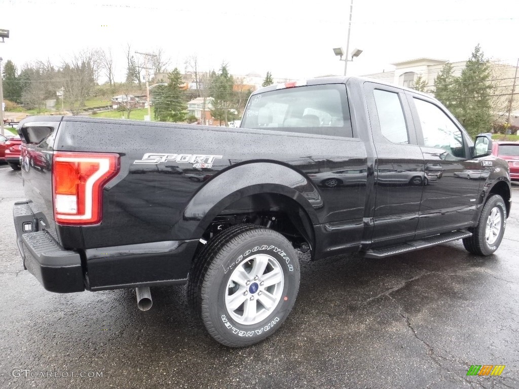 2016 F150 XL SuperCab 4x4 - Shadow Black / Medium Earth Gray photo #2