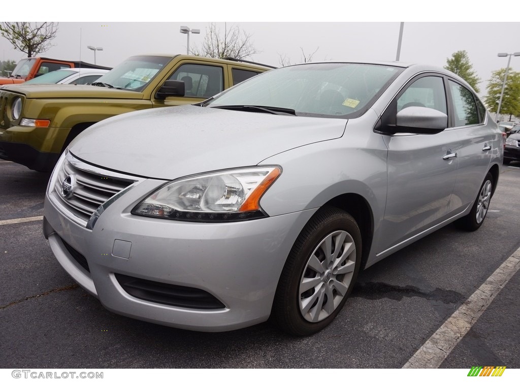 2014 Sentra SL - Brilliant Silver / Charcoal photo #1