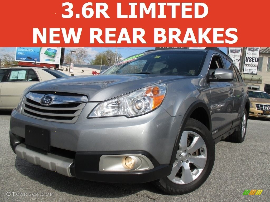 2011 Outback 3.6R Limited Wagon - Steel Silver Metallic / Off Black photo #1