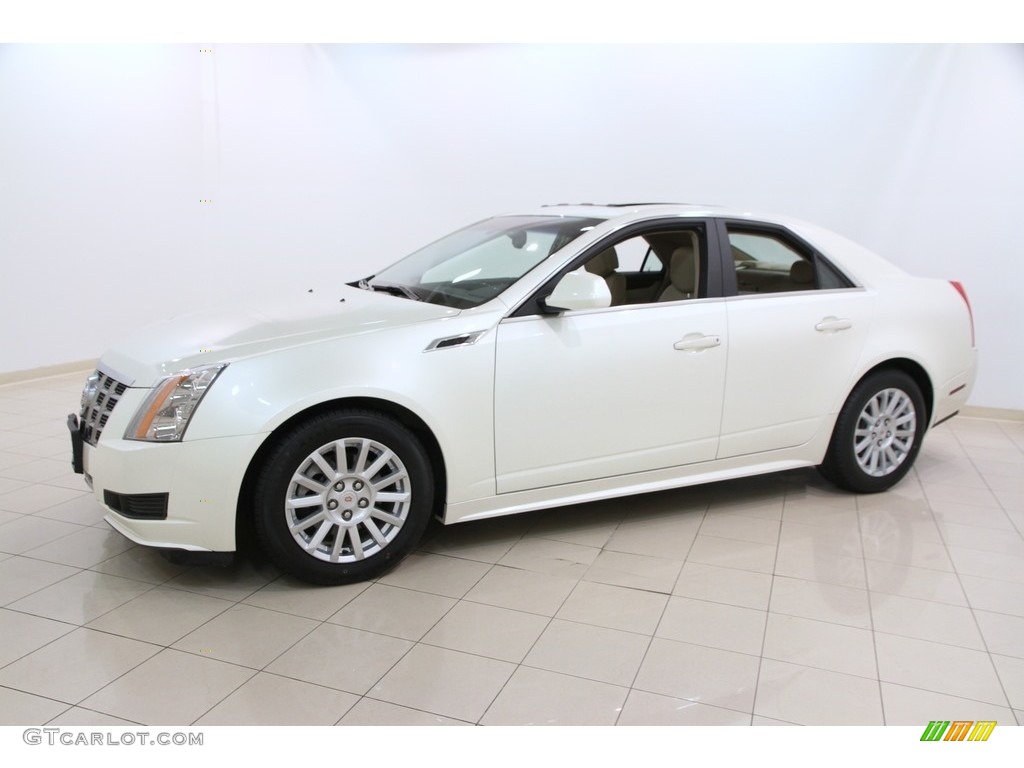 White Diamond Tricoat 2013 Cadillac CTS 4 3.0 AWD Sedan Exterior Photo #112223075