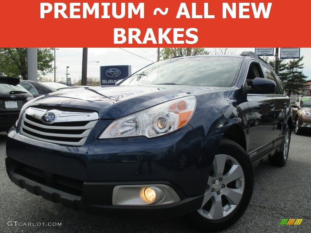 2011 Outback 2.5i Premium Wagon - Azurite Blue Pearl / Warm Ivory photo #1