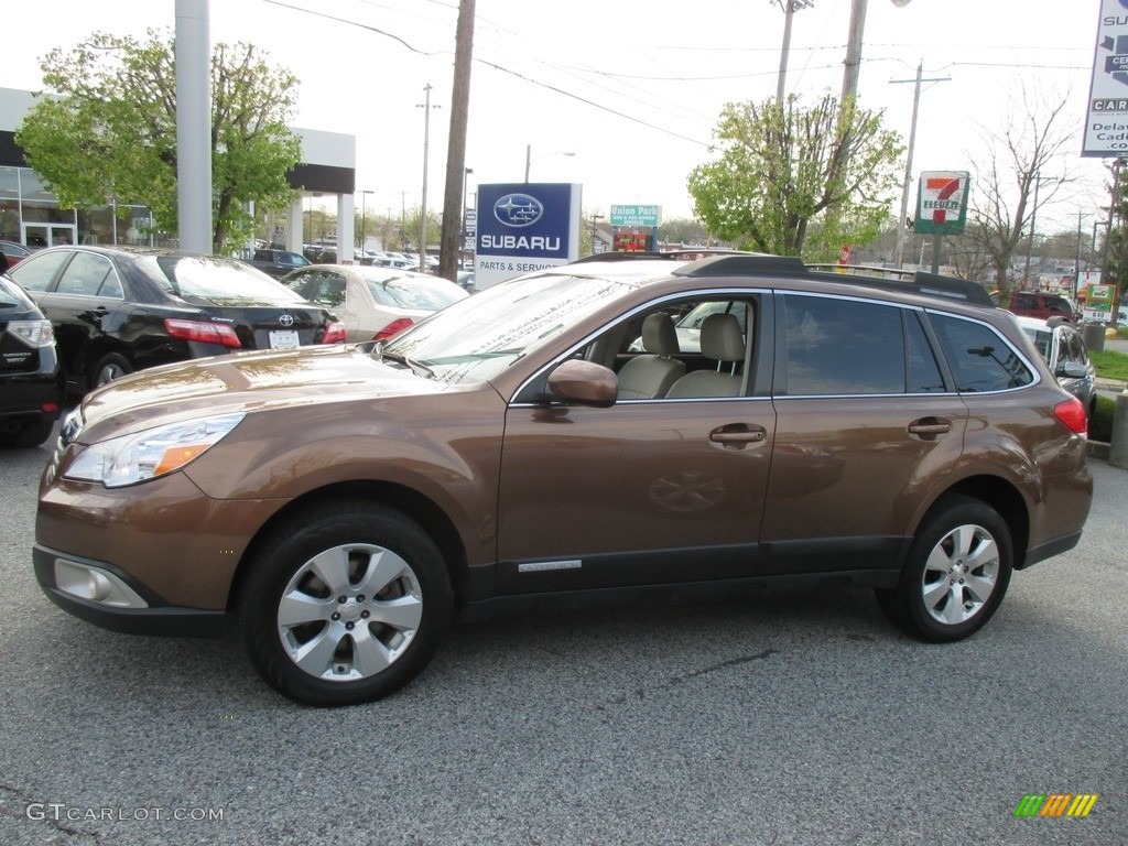 2011 Outback 3.6R Limited Wagon - Caramel Bronze Pearl / Warm Ivory photo #3
