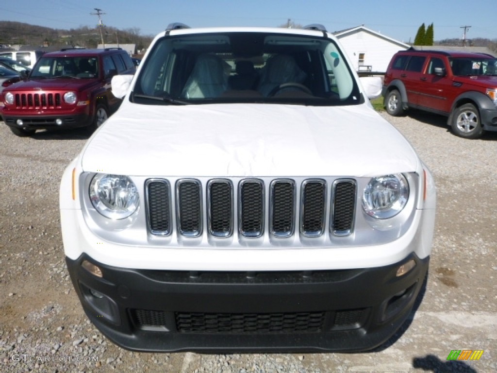 2016 Renegade Limited 4x4 - Alpine White / Bark Brown/Ski Grey photo #13