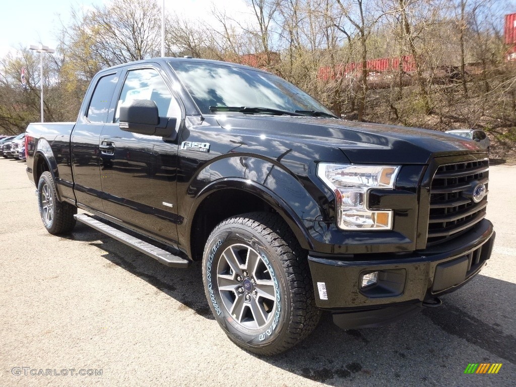2016 F150 XLT SuperCab 4x4 - Shadow Black / Black photo #9