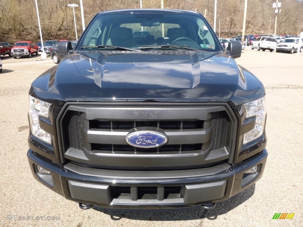 2016 F150 XL SuperCrew 4x4 - Shadow Black / Medium Earth Gray photo #9
