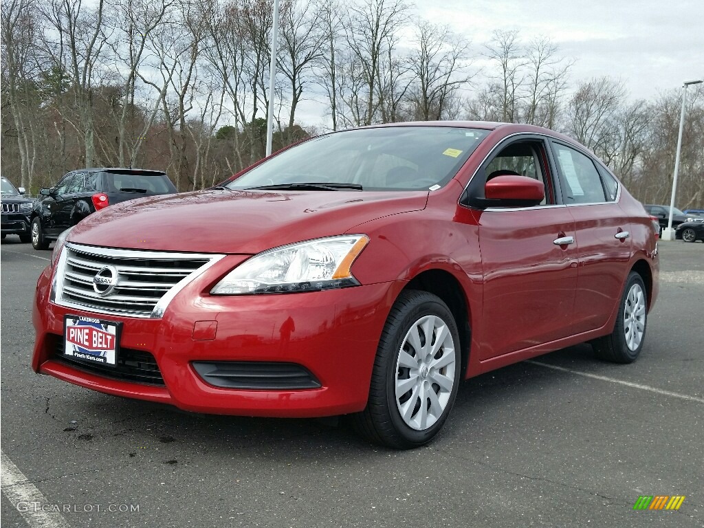 2014 Sentra SV - Red Brick / Charcoal photo #3