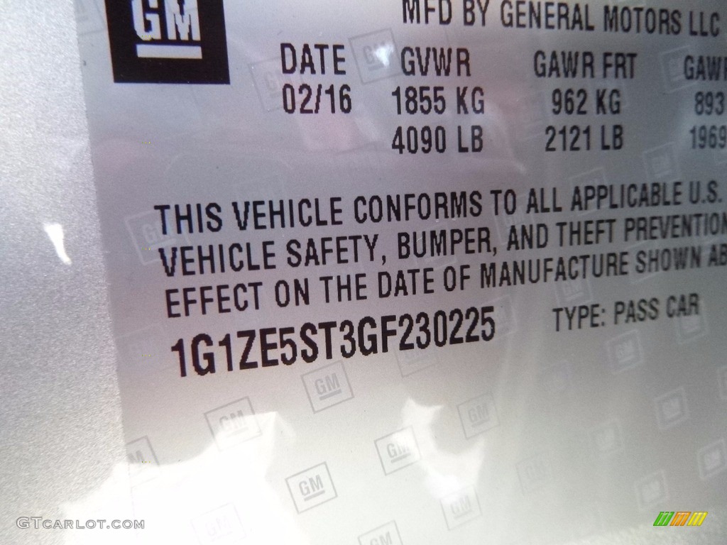 2016 Malibu LT - Silver Ice Metallic / Jet Black photo #14