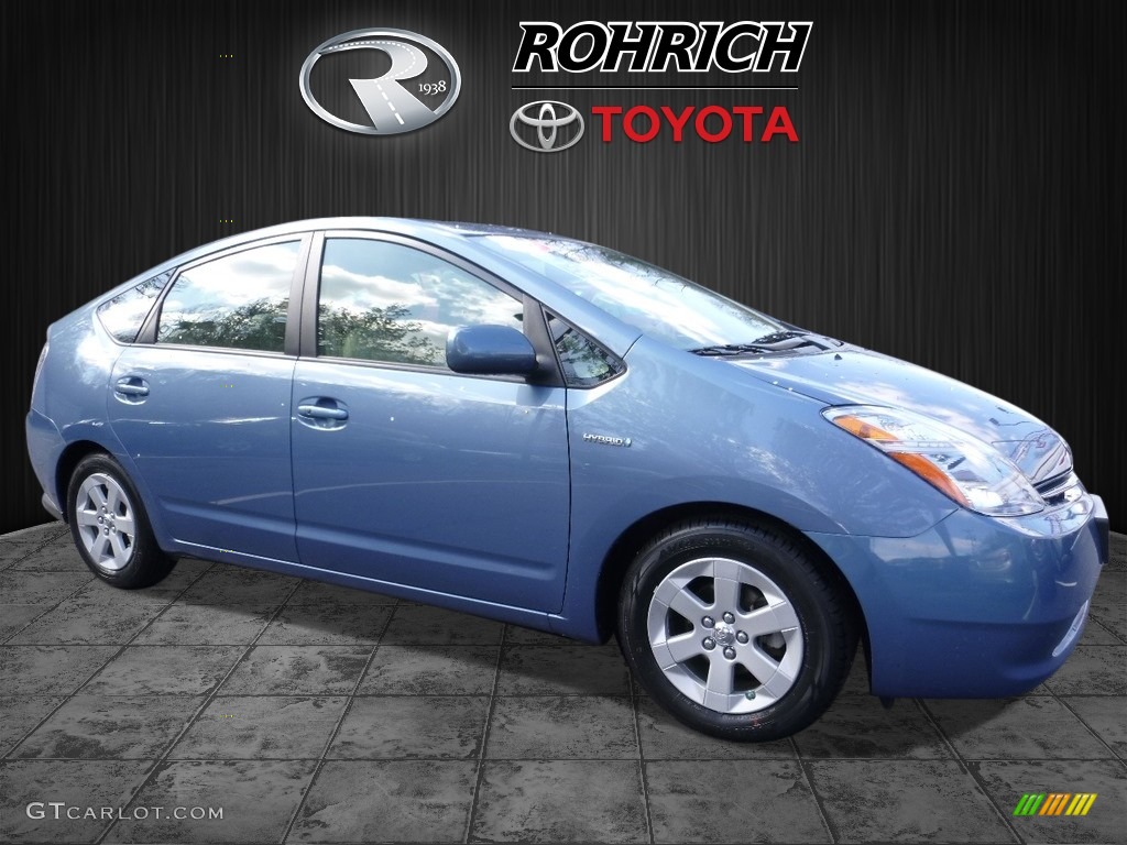 2007 Prius Hybrid Touring - Seaside Blue Pearl / Bisque Beige photo #1