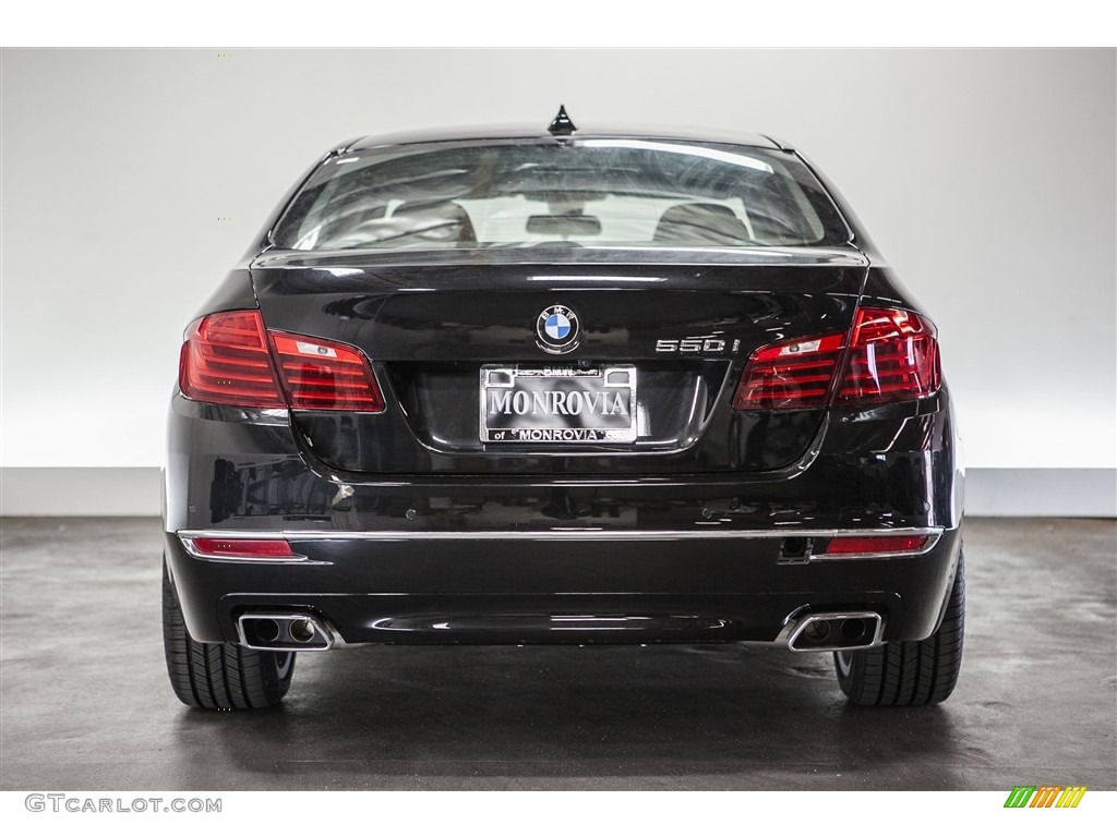 2016 5 Series 550i Sedan - Black Sapphire Metallic / Black photo #4