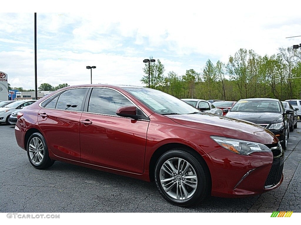 2015 Camry SE - Ruby Flare Pearl / Black photo #1