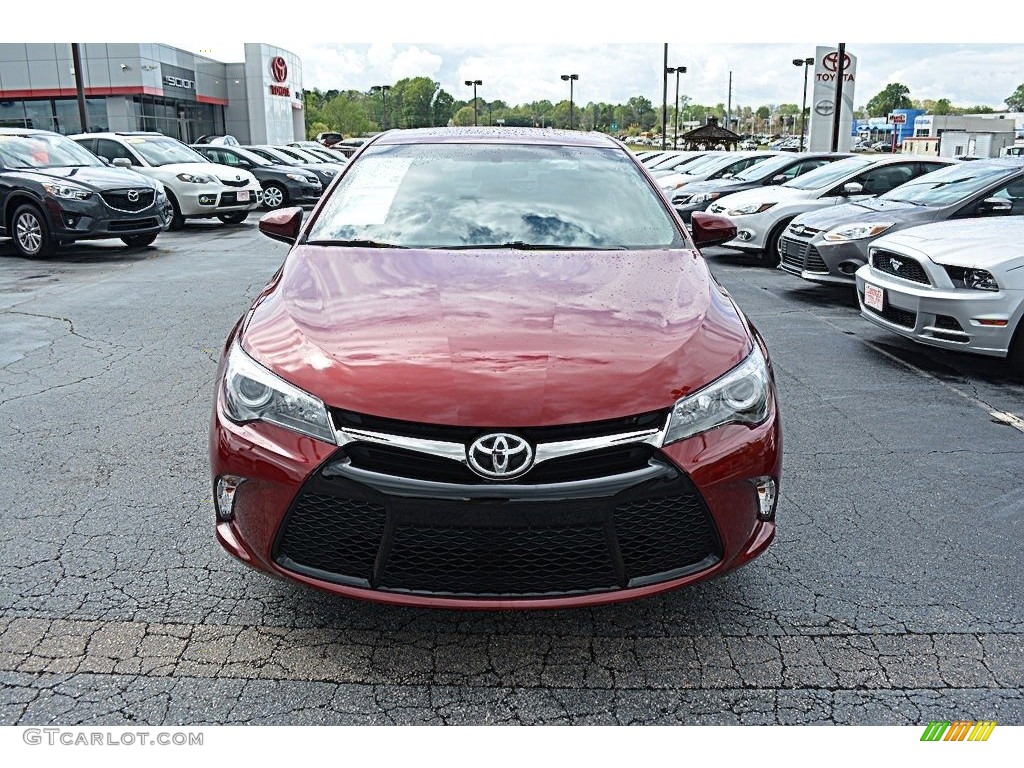 2015 Camry SE - Ruby Flare Pearl / Black photo #24