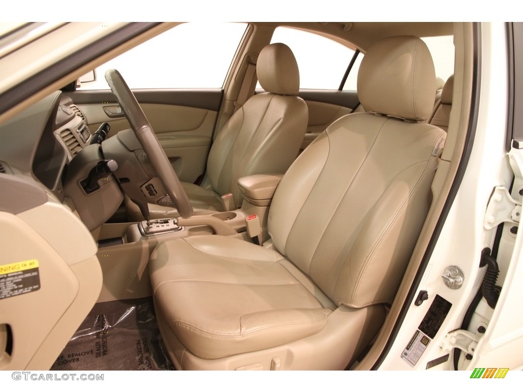 2008 Optima LX V6 - Clear White / Beige photo #5