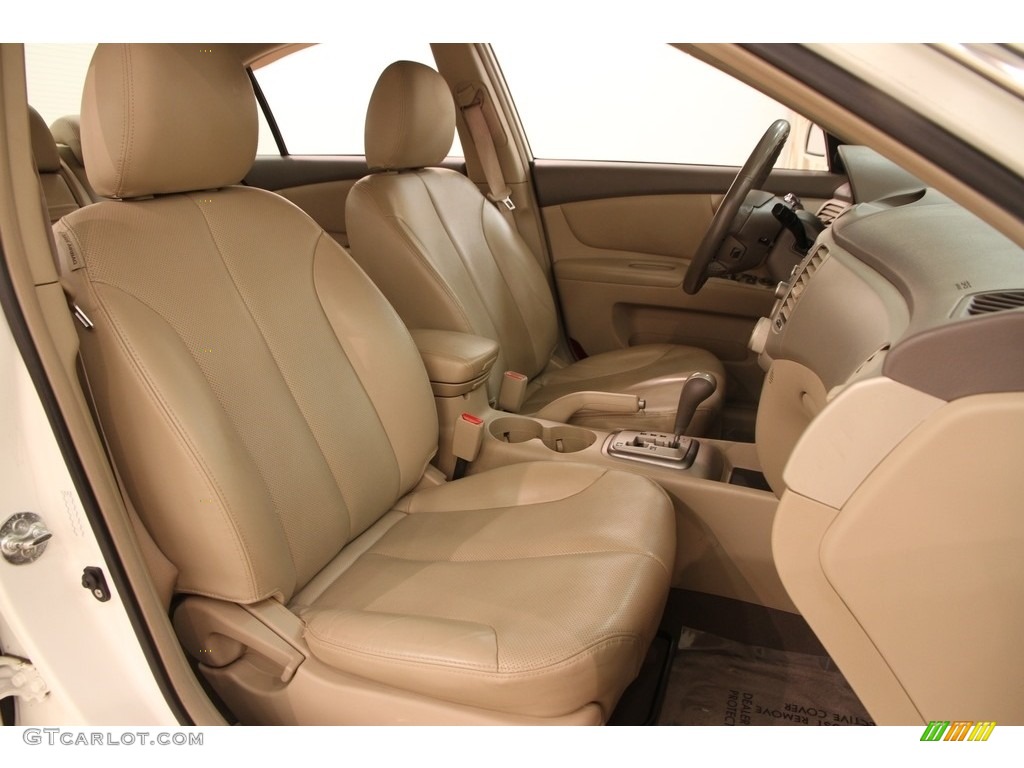 2008 Optima LX V6 - Clear White / Beige photo #13