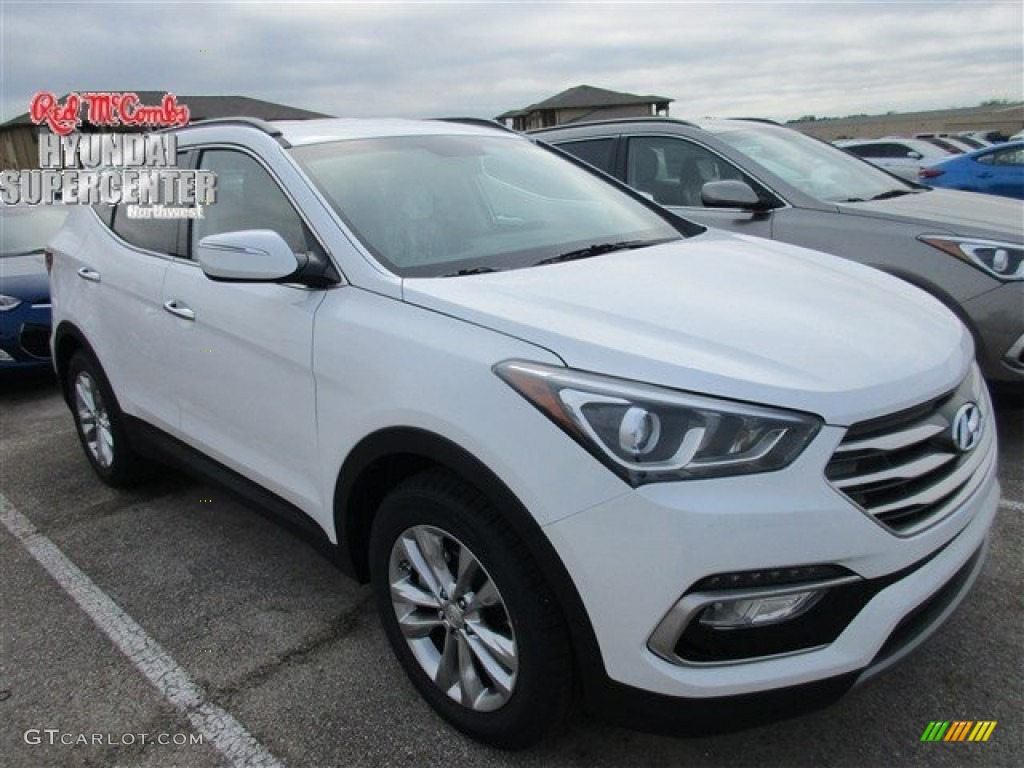 2017 Santa Fe Sport 2.0T - Pearl White / Black photo #1