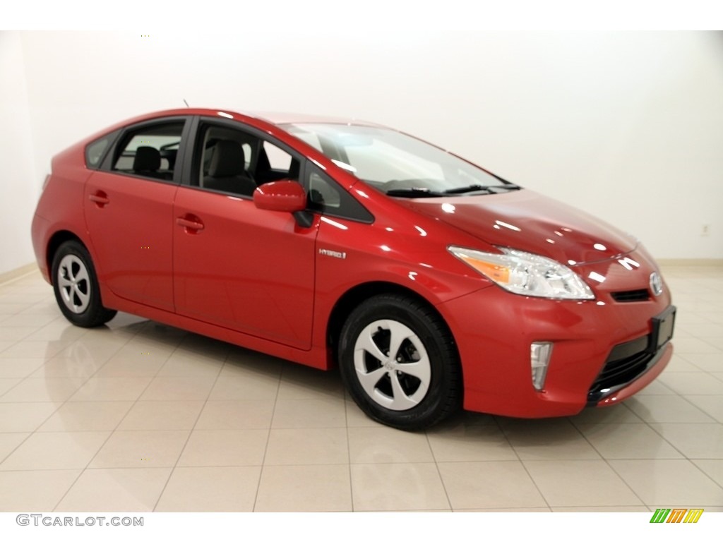 2012 Prius 3rd Gen Two Hybrid - Barcelona Red Metallic / Dark Gray photo #1