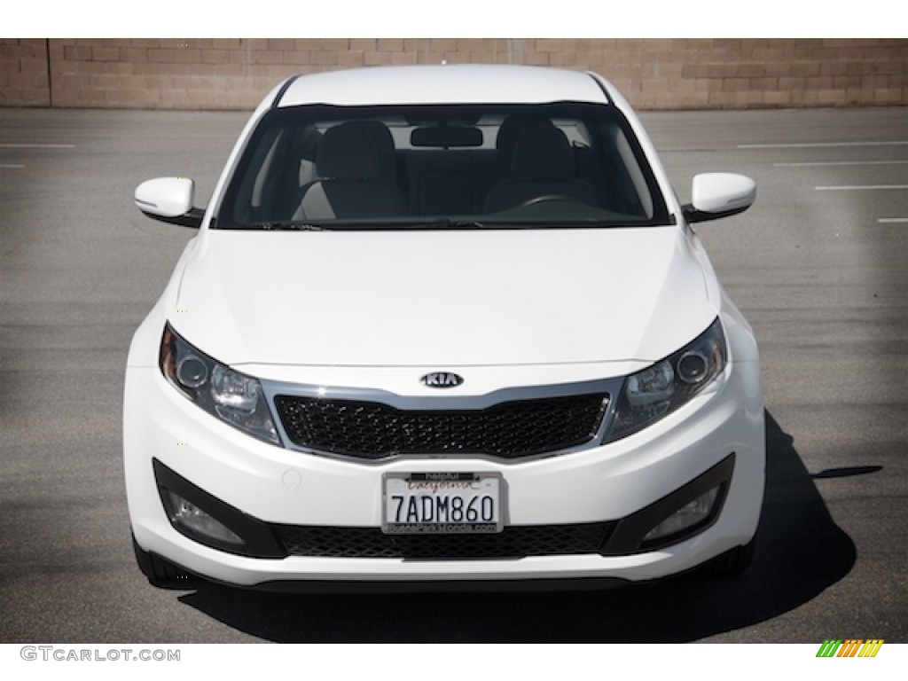 2013 Optima LX - Snow White Pearl / Gray photo #7