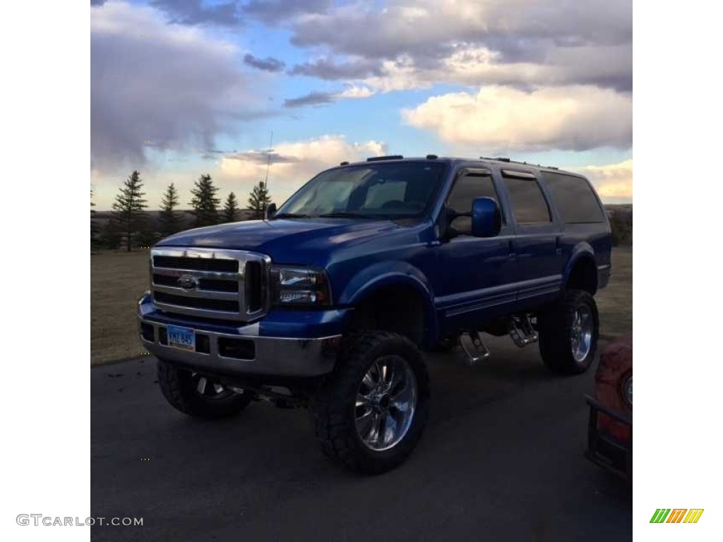 2001 Excursion Limited 4x4 - Deep Wedgewood Blue Metallic / Medium Parchment photo #1