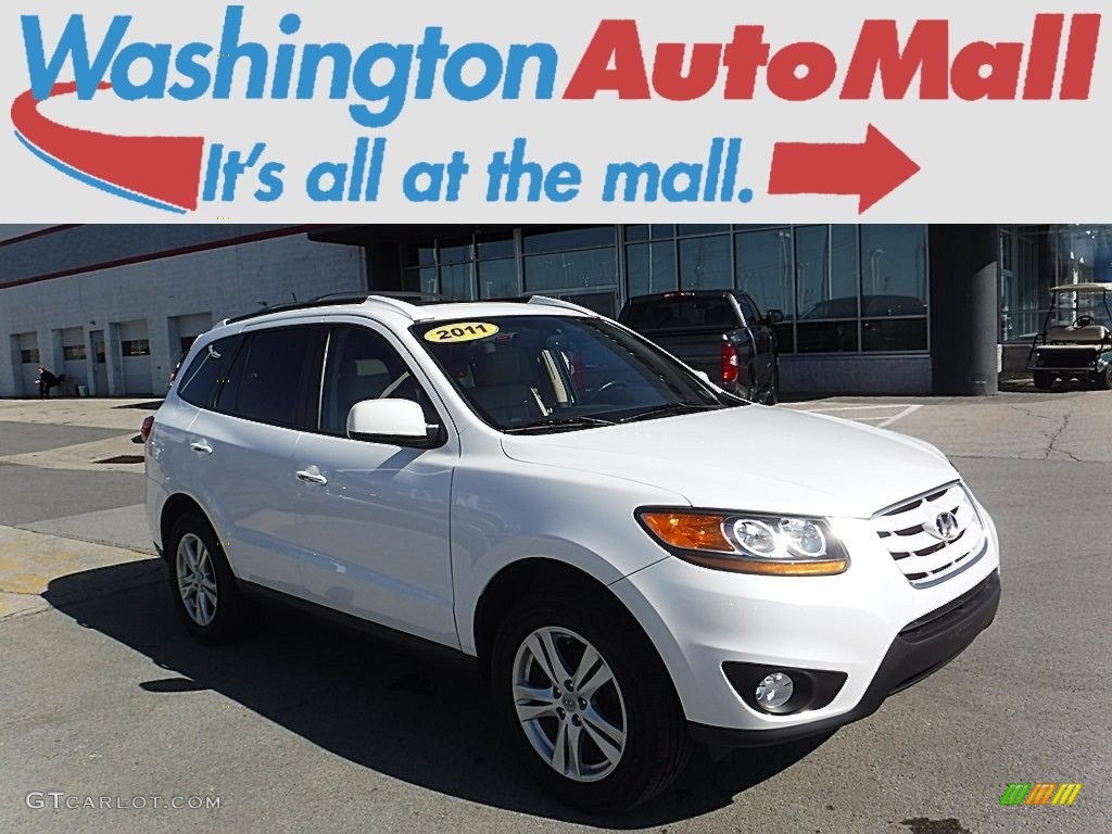 2011 Santa Fe Limited AWD - Frost White Pearl / Beige photo #1
