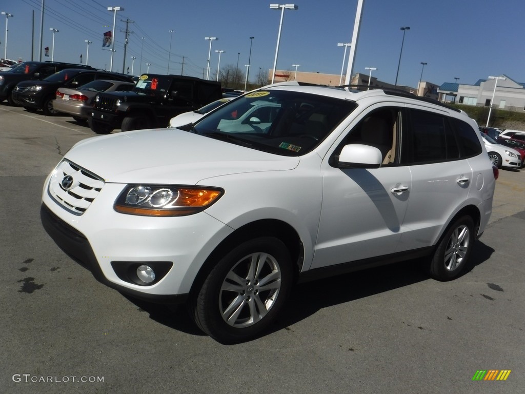 2011 Santa Fe Limited AWD - Frost White Pearl / Beige photo #6