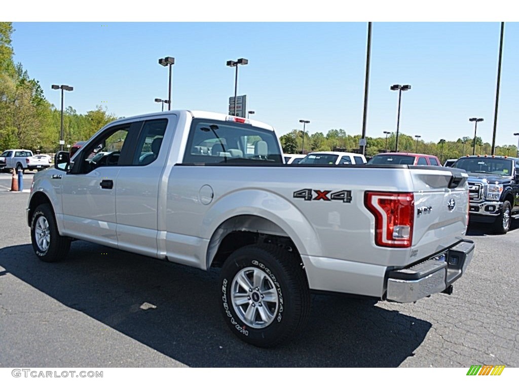2016 F150 XL SuperCab 4x4 - Ingot Silver / Medium Earth Gray photo #17