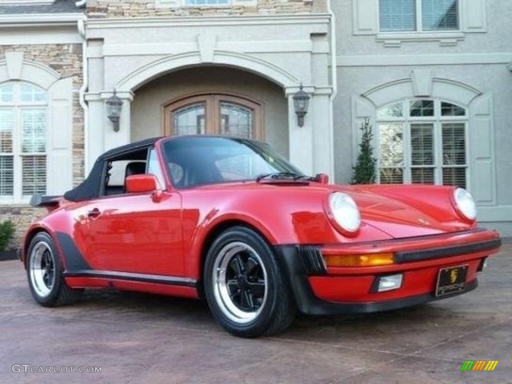 Guards Red 1989 Porsche 911 Carrera Turbo Cabriolet Exterior Photo #112286268