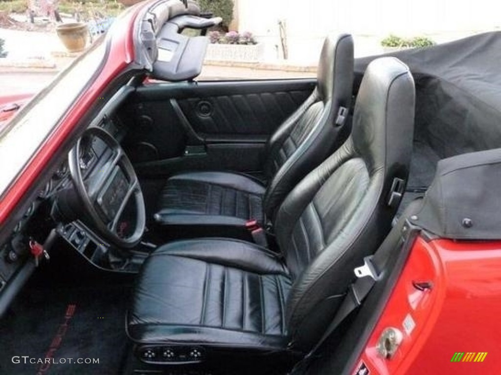 1989 Porsche 911 Carrera Turbo Cabriolet Front Seat Photo #112286307