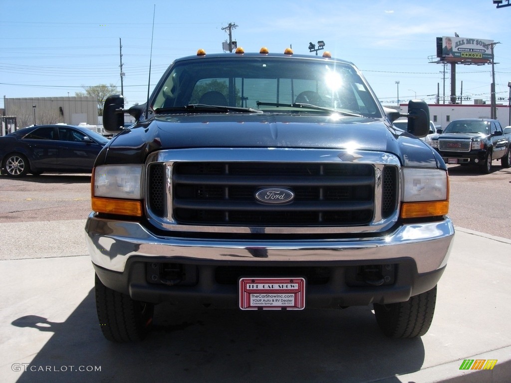 2000 F250 Super Duty Lariat Extended Cab 4x4 - Deep Wedgewood Blue Metallic / Medium Parchment photo #9