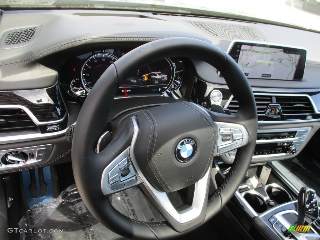 2017 BMW 7 Series 740i xDrive Sedan Black Steering Wheel Photo #112290127