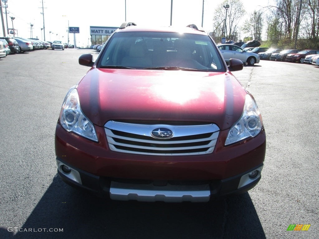 2011 Outback 2.5i Limited Wagon - Ruby Red Pearl / Warm Ivory photo #3