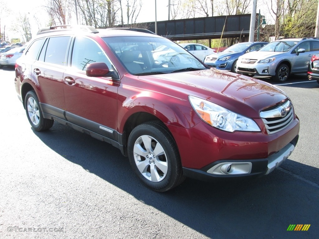 2011 Outback 2.5i Limited Wagon - Ruby Red Pearl / Warm Ivory photo #4