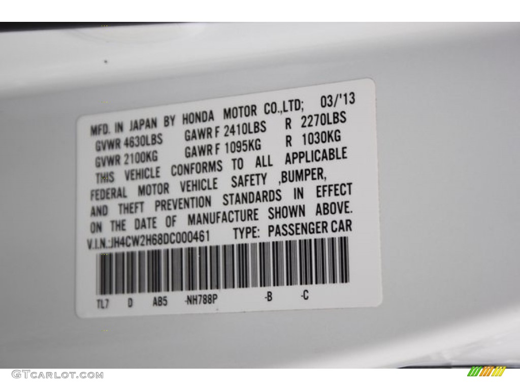 2013 Acura TSX Technology Sport Wagon Color Code Photos