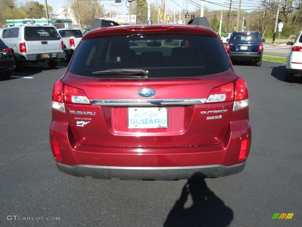 2011 Outback 2.5i Limited Wagon - Ruby Red Pearl / Warm Ivory photo #7