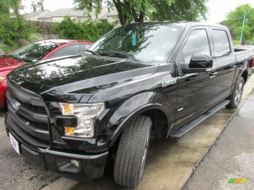 2016 F150 Lariat SuperCrew - Shadow Black / Black photo #2
