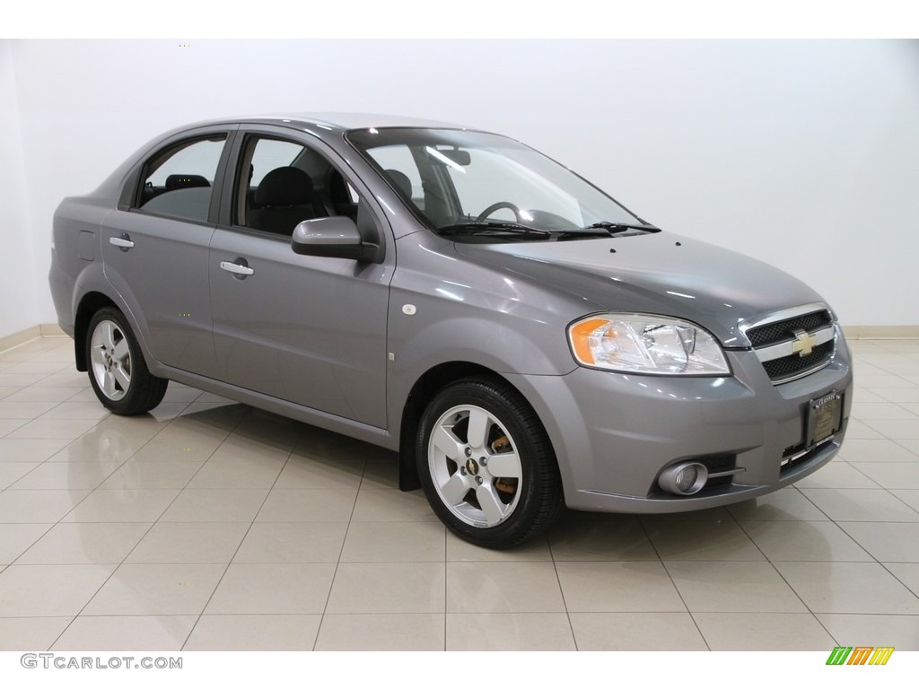 2008 Aveo LT Sedan - Medium Gray Metallic / Charcoal photo #1