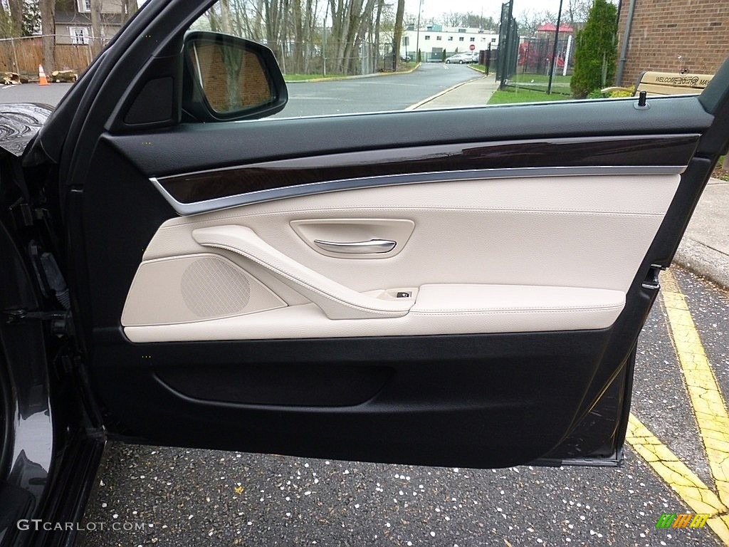 2013 5 Series 535i xDrive Sedan - Dark Graphite Metallic II / Oyster/Black photo #17