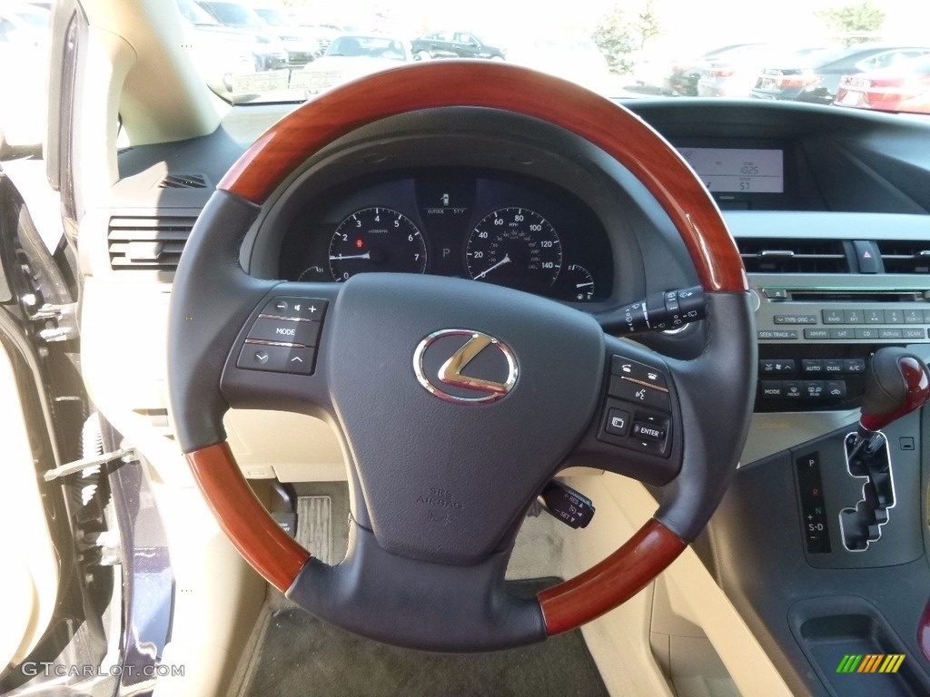 2010 RX 350 AWD - Black Sapphire Pearl / Parchment/Brown Walnut photo #17