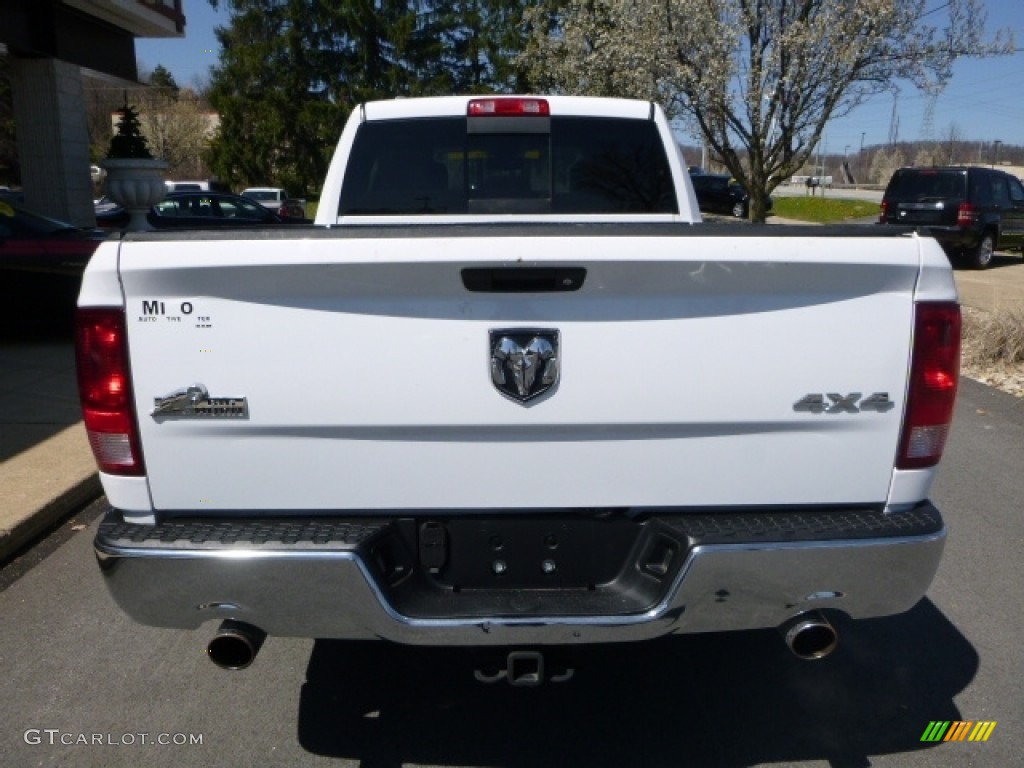 2014 1500 SLT Quad Cab 4x4 - Bright White / Black/Diesel Gray photo #12